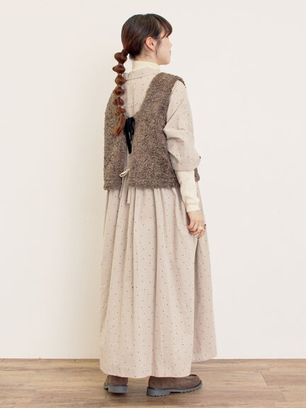 前後2WAYボアベスト（ベージュ/ダークブラウン/キナリ）｜Samansa Mos2（サマンサ モスモス）通販