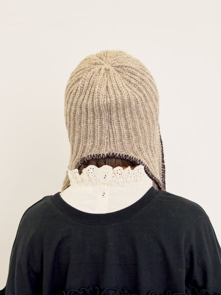 配色ステッチニットフライトキャップ（レッド/ベージュ/ブラウン）｜Samansa Mos2（サマンサ モスモス）通販