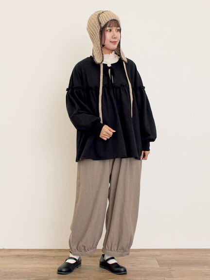 配色ステッチニットフライトキャップ（レッド/ベージュ/ブラウン）｜Samansa Mos2（サマンサ モスモス）通販