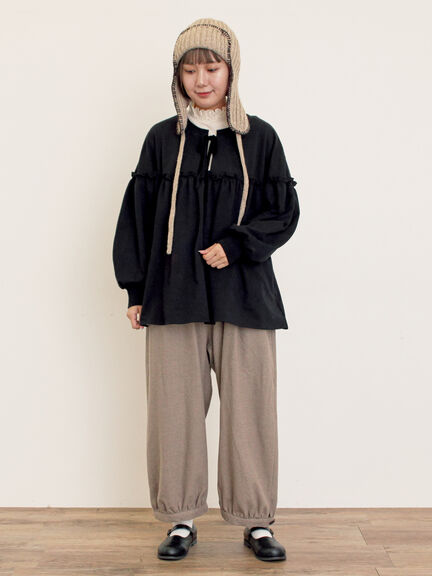 配色ステッチニットフライトキャップ（レッド/ベージュ/ブラウン）｜Samansa Mos2（サマンサ モスモス）通販