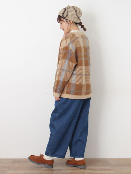 配色ステッチニットフライトキャップ（レッド/ベージュ/ブラウン）｜Samansa Mos2（サマンサ モスモス）通販