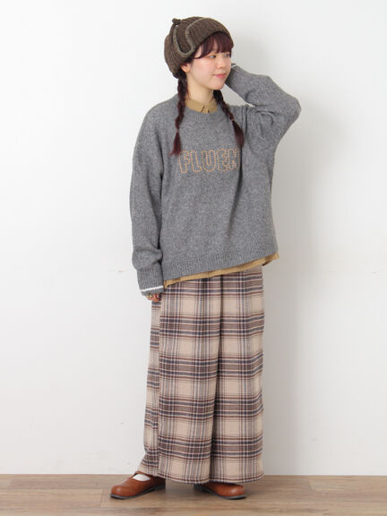 配色ステッチニットフライトキャップ（レッド/ベージュ/ブラウン）｜Samansa Mos2（サマンサ モスモス）通販