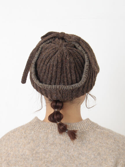 配色ステッチニットフライトキャップ（レッド/ベージュ/ブラウン）｜Samansa Mos2（サマンサ モスモス）通販