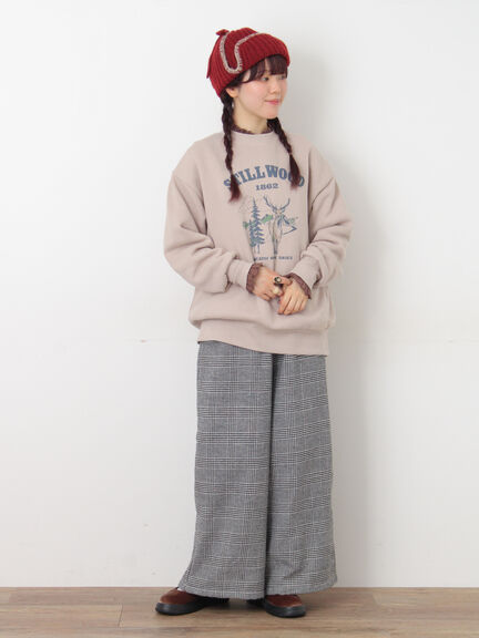 配色ステッチニットフライトキャップ（レッド/ベージュ/ブラウン）｜Samansa Mos2（サマンサ モスモス）通販