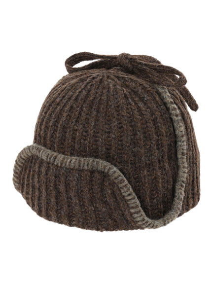 配色ステッチニットフライトキャップ（レッド/ベージュ/ブラウン）｜Samansa Mos2（サマンサ モスモス）通販