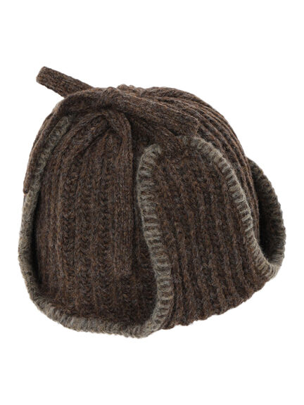 配色ステッチニットフライトキャップ（レッド/ベージュ/ブラウン）｜Samansa Mos2（サマンサ モスモス）通販