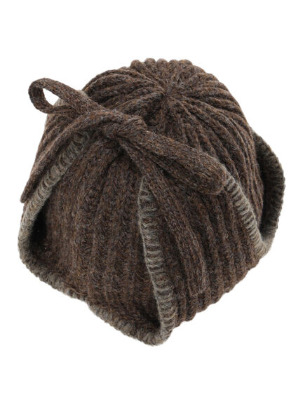 配色ステッチニットフライトキャップ（レッド/ベージュ/ブラウン）｜Samansa Mos2（サマンサ モスモス）通販