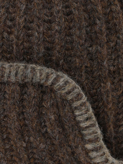 配色ステッチニットフライトキャップ（レッド/ベージュ/ブラウン）｜Samansa Mos2（サマンサ モスモス）通販