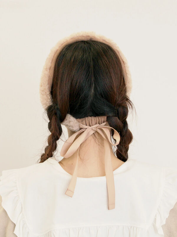 セール】 フェイクファーヘアバンド（ベージュ/ブラウン/アクセサリー