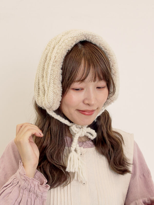 2WAY】イヤマフ付け襟（オフホワイト/モカ/アクセサリー/その他