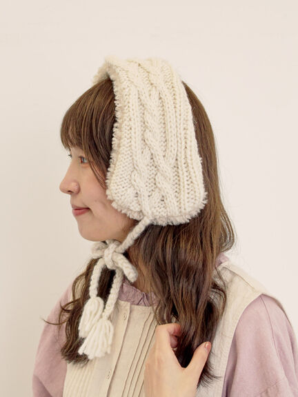 【2WAY】イヤマフ付け襟（オフホワイト/モカ）｜Samansa Mos2（サマンサ モスモス）通販