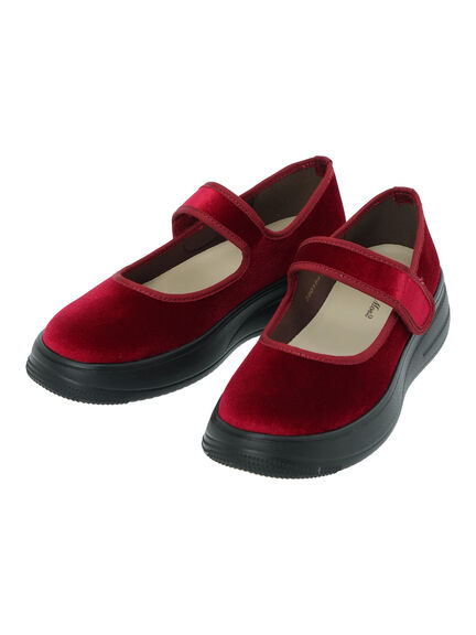 ベロアストラップスニーカー（ブラック/レッド/モカ）｜Samansa Mos2（サマンサ モスモス）通販