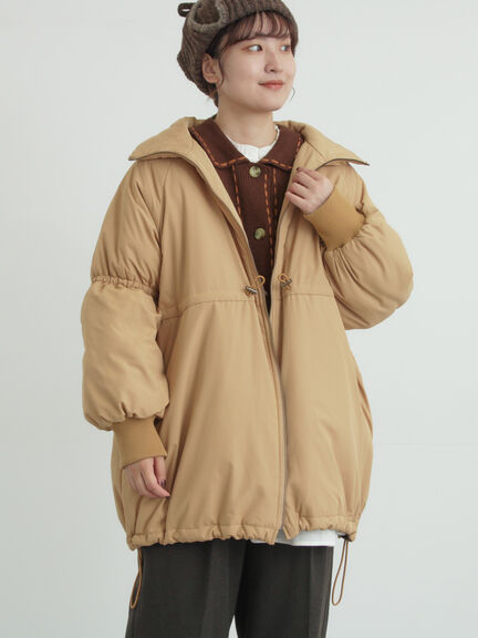 【リバーシブル】キャンディースリーブ中綿コート（チャコールグレー/オレンジ/キナリ）｜Samansa Mos2（サマンサ モスモス）通販