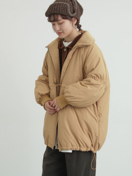 【リバーシブル】キャンディースリーブ中綿コート（チャコールグレー/オレンジ/キナリ）｜Samansa Mos2（サマンサ モスモス）通販