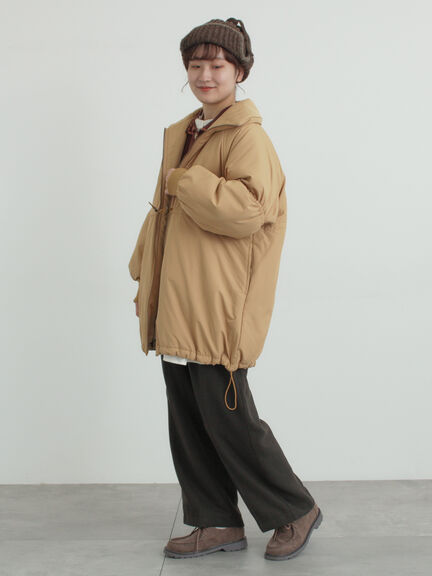 【リバーシブル】キャンディースリーブ中綿コート（チャコールグレー/オレンジ/キナリ）｜Samansa Mos2（サマンサ モスモス）通販