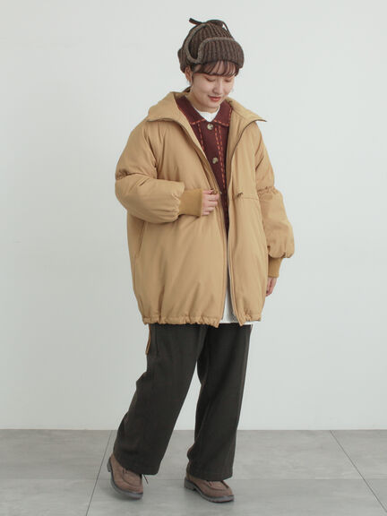 【リバーシブル】キャンディースリーブ中綿コート（チャコールグレー/オレンジ/キナリ）｜Samansa Mos2（サマンサ モスモス）通販