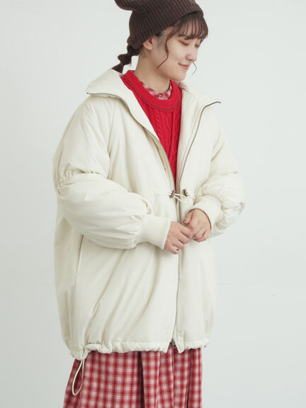 【リバーシブル】キャンディースリーブ中綿コート（チャコールグレー/オレンジ/キナリ）｜Samansa Mos2（サマンサ モスモス）通販