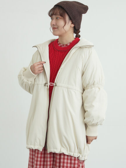 【リバーシブル】キャンディースリーブ中綿コート（チャコールグレー/オレンジ/キナリ）｜Samansa Mos2（サマンサ モスモス）通販