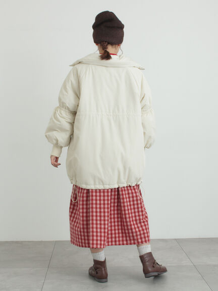 【リバーシブル】キャンディースリーブ中綿コート（チャコールグレー/オレンジ/キナリ）｜Samansa Mos2（サマンサ モスモス）通販