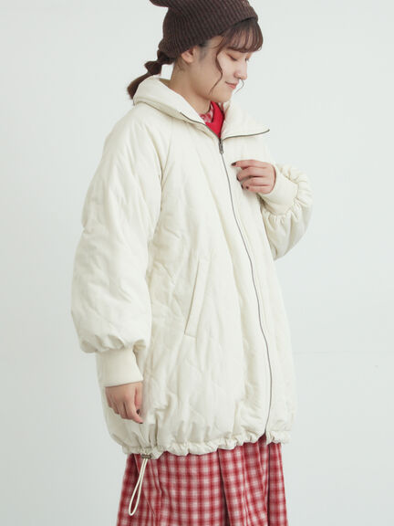 【リバーシブル】キャンディースリーブ中綿コート（チャコールグレー/オレンジ/キナリ）｜Samansa Mos2（サマンサ モスモス）通販