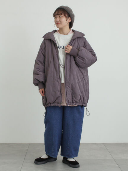 【リバーシブル】キャンディースリーブ中綿コート（チャコールグレー/オレンジ/キナリ）｜Samansa Mos2（サマンサ モスモス）通販