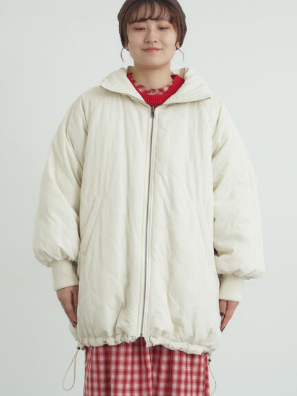 【リバーシブル】キャンディースリーブ中綿コート（チャコールグレー/オレンジ/キナリ）｜Samansa Mos2（サマンサ モスモス）通販