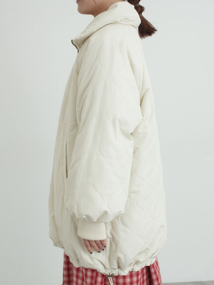 【リバーシブル】キャンディースリーブ中綿コート（チャコールグレー/オレンジ/キナリ）｜Samansa Mos2（サマンサ モスモス）通販