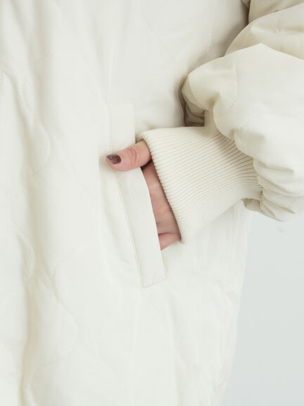 【リバーシブル】キャンディースリーブ中綿コート（チャコールグレー/オレンジ/キナリ）｜Samansa Mos2（サマンサ モスモス）通販