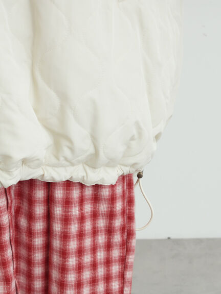 【リバーシブル】キャンディースリーブ中綿コート（チャコールグレー/オレンジ/キナリ）｜Samansa Mos2（サマンサ モスモス）通販