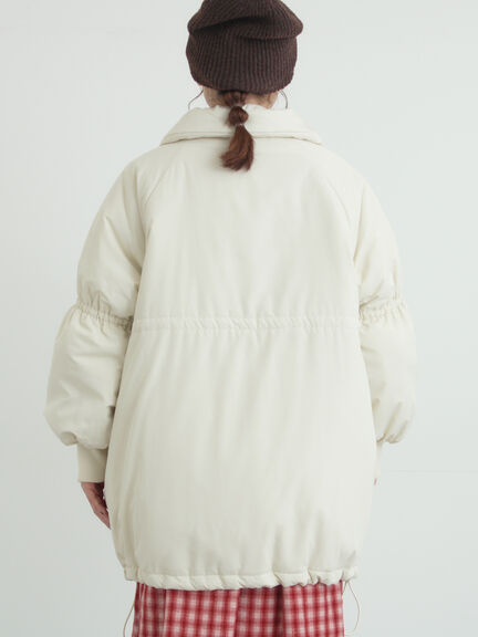 【リバーシブル】キャンディースリーブ中綿コート（チャコールグレー/オレンジ/キナリ）｜Samansa Mos2（サマンサ モスモス）通販