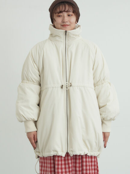 【リバーシブル】キャンディースリーブ中綿コート（チャコールグレー/オレンジ/キナリ）｜Samansa Mos2（サマンサ モスモス）通販