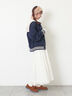 ウール混セーラーカラー2WAY刺繍スタジャン（グレー/ベージュ/ネイビー）｜Samansa Mos2（サマンサ モスモス）通販