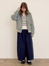 ウール混セーラーカラー2WAY刺繍スタジャン（グレー/ベージュ/ネイビー）｜Samansa Mos2（サマンサ モスモス）通販