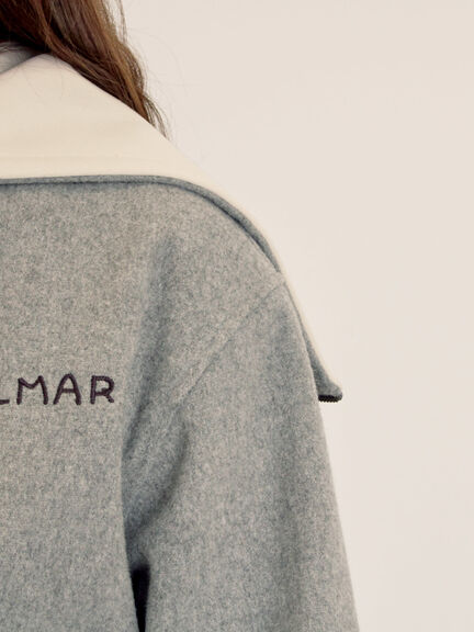 ウール混セーラーカラー2WAY刺繍スタジャン（グレー/ベージュ/ネイビー）｜Samansa Mos2（サマンサ モスモス）通販