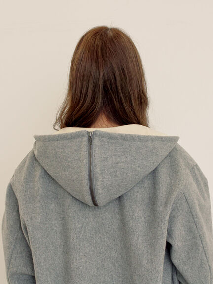 ウール混セーラーカラー2WAY刺繍スタジャン（グレー/ベージュ/ネイビー）｜Samansa Mos2（サマンサ モスモス）通販