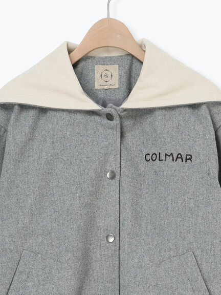 ウール混セーラーカラー2WAY刺繍スタジャン（グレー/ベージュ/ネイビー）｜Samansa Mos2（サマンサ モスモス）通販