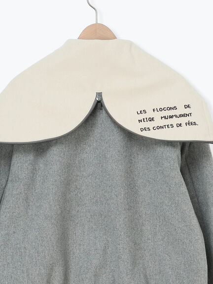 ウール混セーラーカラー2WAY刺繍スタジャン（グレー/ベージュ/ネイビー）｜Samansa Mos2（サマンサ モスモス）通販