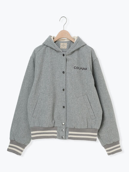 ウール混セーラーカラー2WAY刺繍スタジャン（グレー/ベージュ/ネイビー）｜Samansa Mos2（サマンサ モスモス）通販