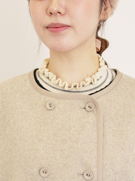 メルトン切替キルティングコート（チャコールグレー/ベージュ/ブラウン）｜Samansa Mos2（サマンサ モスモス）通販