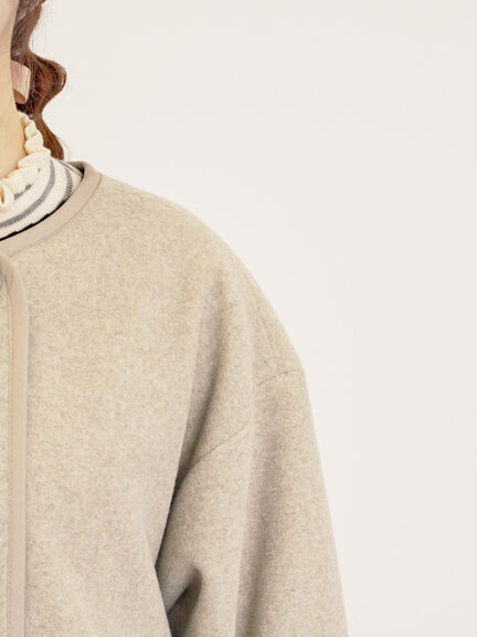 メルトン切替キルティングコート（チャコールグレー/ベージュ/ブラウン）｜Samansa Mos2（サマンサ モスモス）通販