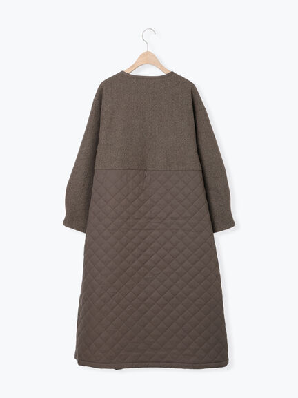 メルトン切替キルティングコート（チャコールグレー/ベージュ/ブラウン）｜Samansa Mos2（サマンサ モスモス）通販