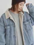 デニムボアジャケット（ブルー）｜Samansa Mos2（サマンサ モスモス）通販