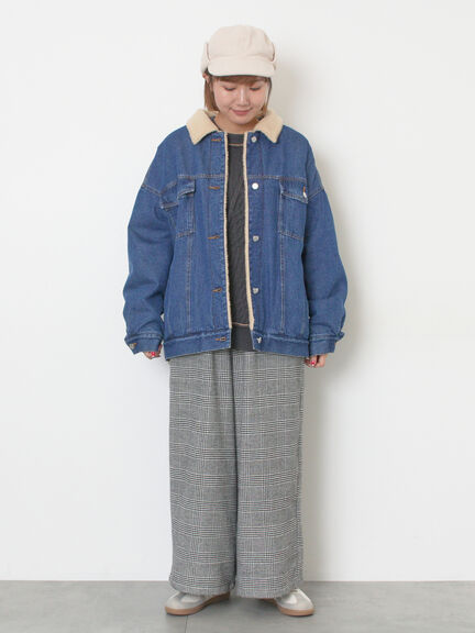 デニムボアジャケット（ブラック/ブルー/ネイビー）｜Samansa Mos2（サマンサ モスモス）通販