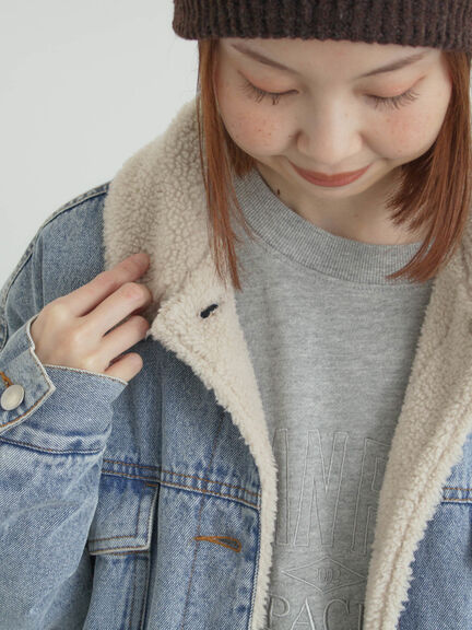 デニムボアジャケット（ブラック/ブルー/ネイビー）｜Samansa Mos2（サマンサ モスモス）通販