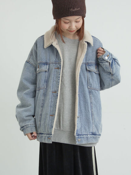 デニムボアジャケット（ブラック/ブルー/ネイビー）｜Samansa Mos2（サマンサ モスモス）通販