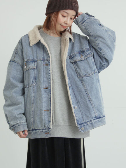デニムボアジャケット（ブラック/ブルー/ネイビー）｜Samansa Mos2（サマンサ モスモス）通販