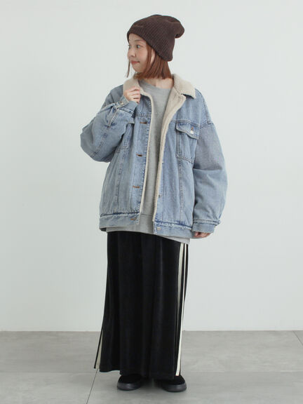 デニムボアジャケット（ブラック/ブルー/ネイビー）｜Samansa Mos2（サマンサ モスモス）通販