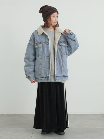デニムボアジャケット（ブラック/ブルー/ネイビー）｜Samansa Mos2（サマンサ モスモス）通販