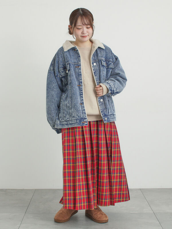 セール】 デニムボアジャケット（ブラック/ブルー/ネイビー/アウター