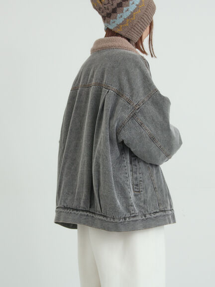 デニムボアジャケット（ブラック/ブルー/ネイビー）｜Samansa Mos2（サマンサ モスモス）通販